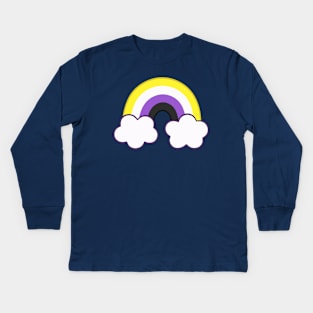 Non-binary rainbow Kids Long Sleeve T-Shirt